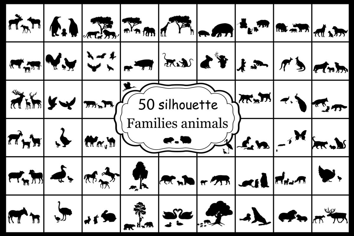 Silhouettes 50 families of animals, an Icon by kozyrevaelena (Photo 1 of 5)
