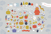 SCANDI FALL. Graphic set, an Illustration by Maru_art (Thumbnail 2 of 7)