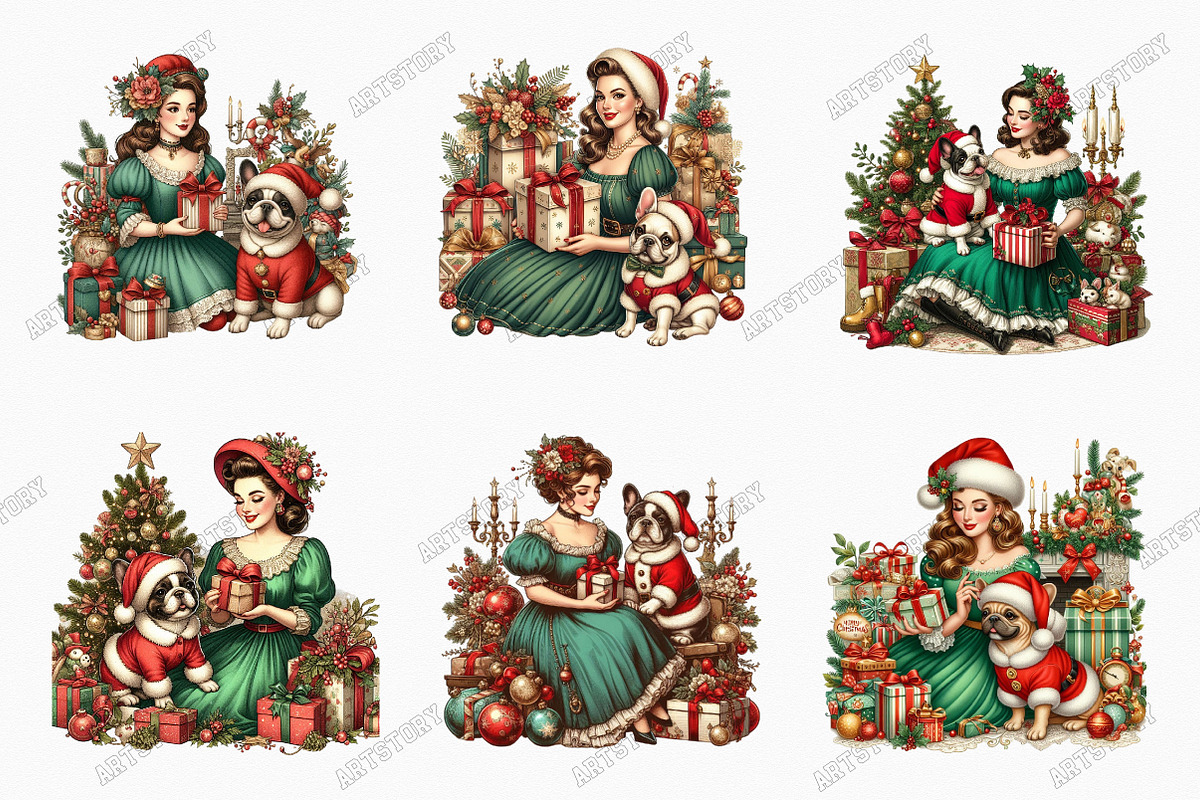 Funny Christmas Vintage Lady, an Object Graphic by designcity5 (Photo 2 of 5)