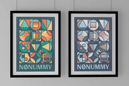Modern Geometric art poster template