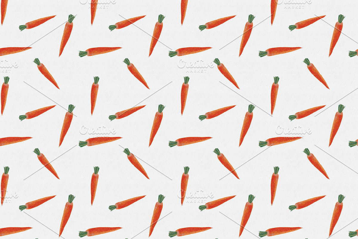 Watercolour Vegetables Collection, a Pattern Graphic by Maria Budarkiewicz (Photo 6 of 11)