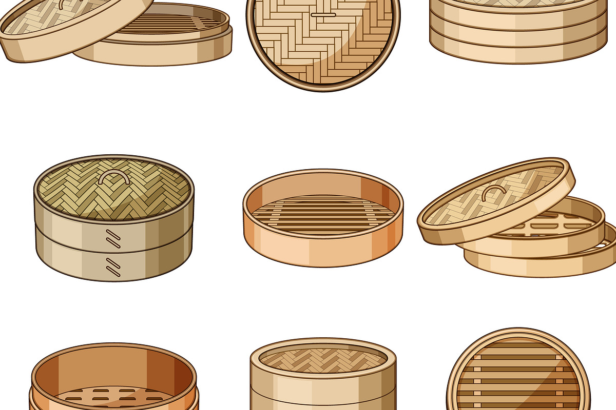 Bamboo steamer baskets for cooking, an Object Graphic by pikepicture (Photo 3 of 3)