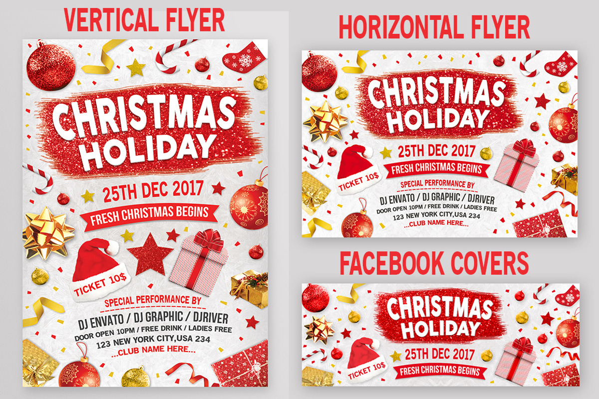 Merry Christmas Flyer, a Flyer Template by Creative  designer (Photo 1 of 8)