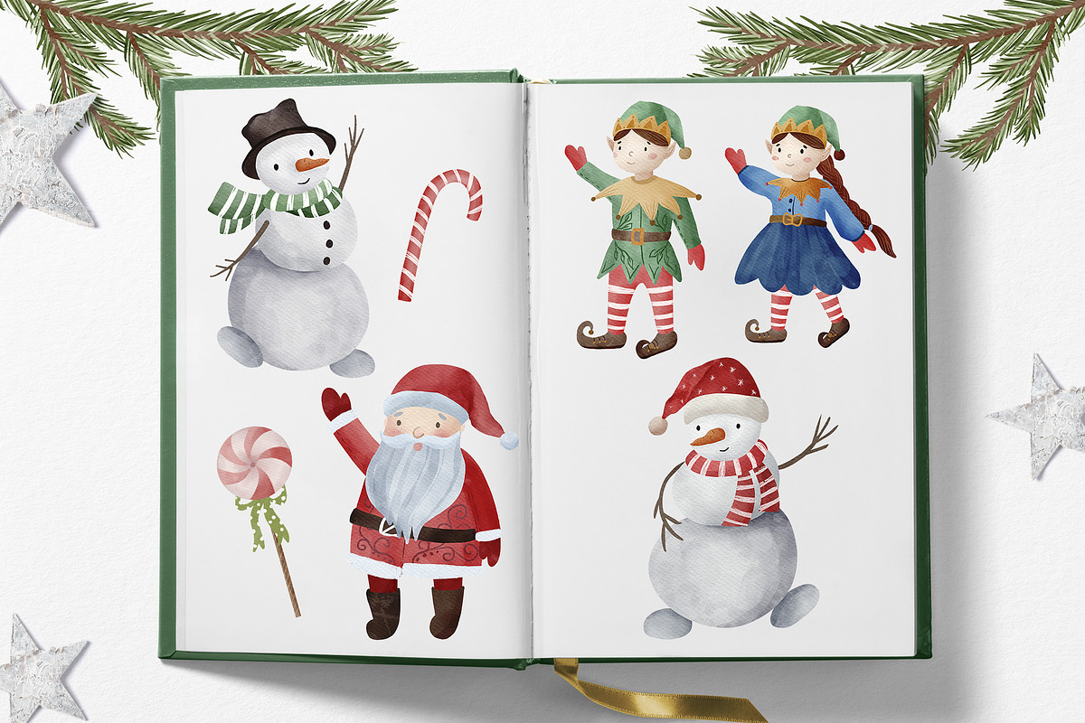 Santa Claus helpers. Christmas set, an Illustration by SleptArt (Photo 2 of 8)