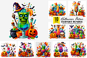 Halloween Potion PNG Bundle, a Graphic by Clipart Studio (Thumbnail 1 of 11)