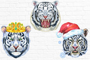 Cute watercolor tigers. Part 8, an Object Graphic by Watercolor fantasy (Thumbnail 4 of 4)