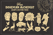 Bohemian Alchemist 5 Font + 15 Badge, a Script Font by Opus Nigrum (Thumbnail 14 of 17)