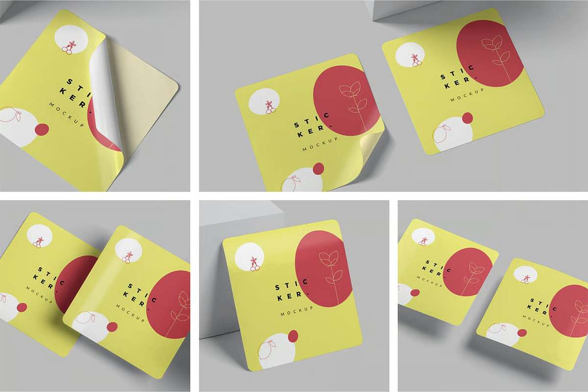 Sticker Mockup, a Packaging Mockup by megostudi0 (Photo 1 of 7)
