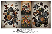 Floral Collage Compositions, a Decorative Illustration by Digital Art Creations (Thumbnail 2 of 6)