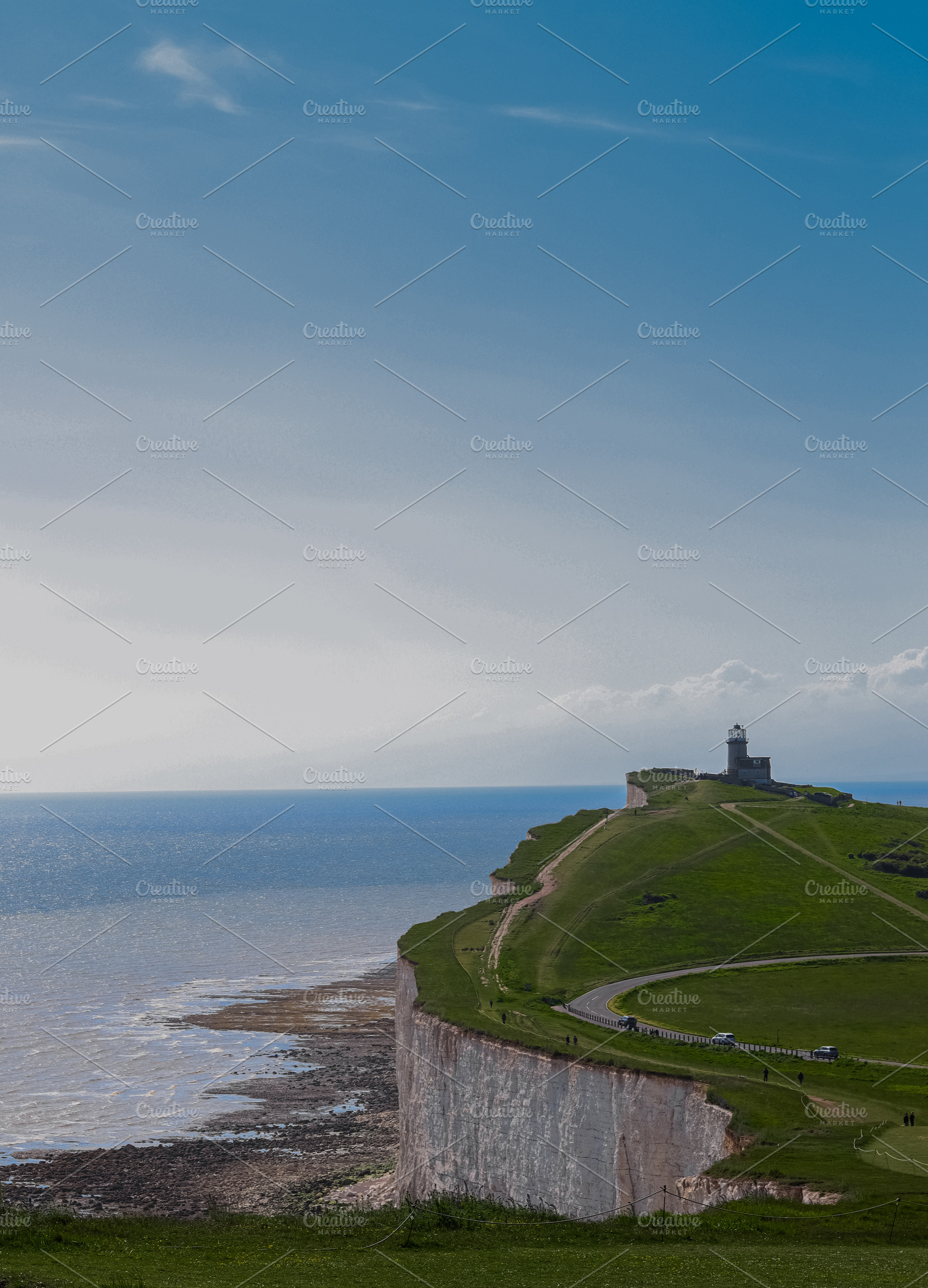 Belle Tout Lighthouse on Beachy Head overviewing the English Channel. East Suss, a Photo by Studio ANNA