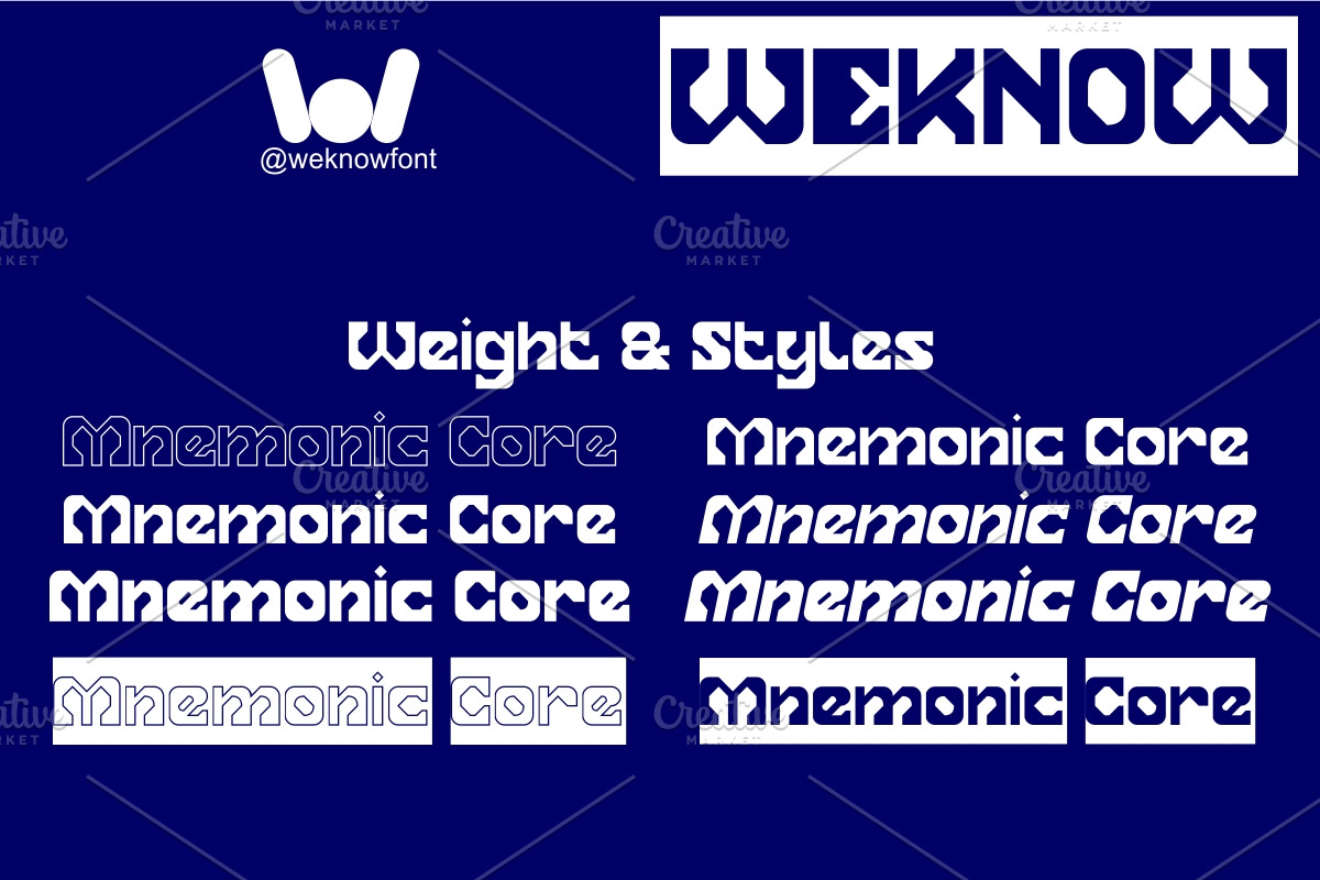 Mnemonic Core font, a Font by weknow (Photo 7 of 8)