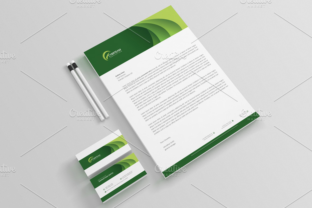 Corporate Business Card & Letterhead, a Stationery Template by BettyDesign (Photo 7 of 7)