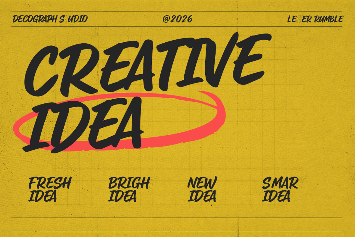 Letter Rumble – Marker Brush, a Handwritten Font by decographstud (Photo 5 of 7)