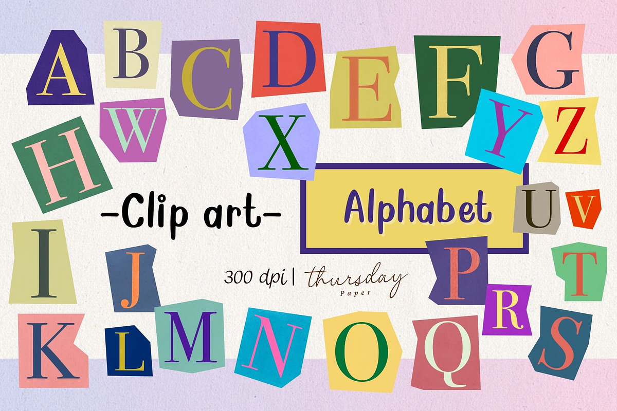 Alphabet clipart, an Illustration by Thursdaypaper (Photo 1 of 6)