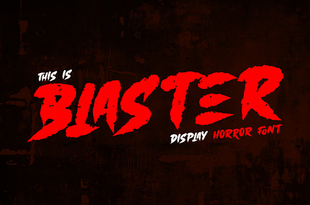 Blaster - Display Horor font