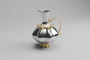 3D Medieval Silver Ornamental Vase, an Object 3D Model by Dudukbersama