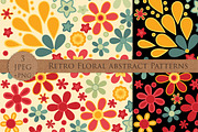 RETRO FLORAL abstract pattern set, a Pattern Graphic by Futurel (Thumbnail 2 of 6)