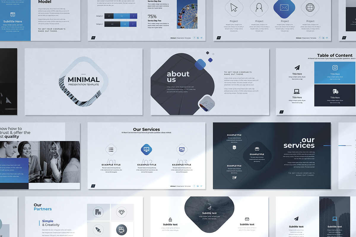 Minimal Keynote Template, a Presentation Template by WhiteGraphic (Photo 1 of 9)