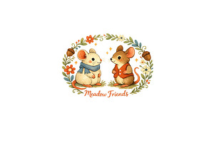 Meadow Friends Mouse Wall Art