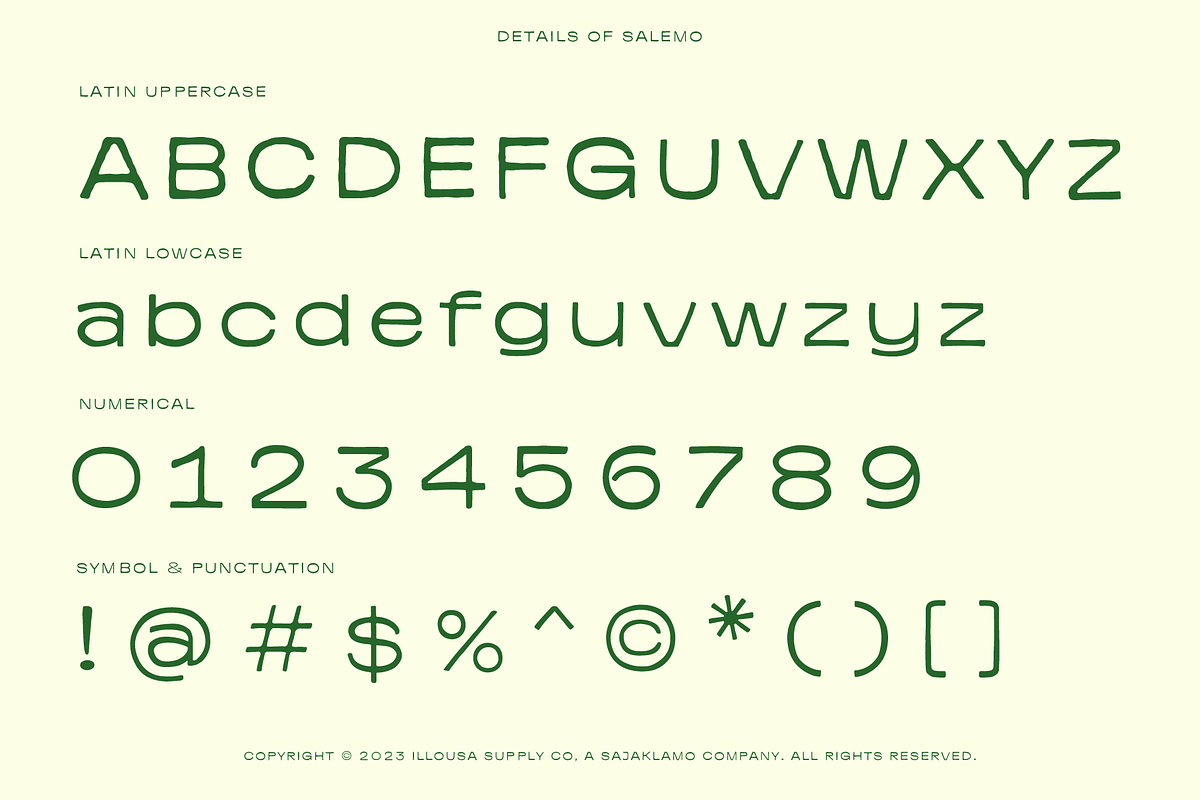 Salemo | Vintage Minimalism Font, a Sans Serif Font by Illousa (Photo 3 of 8)