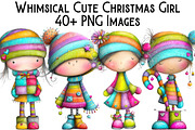 Whimsical Cute Christmas Girl PNG, an Illustration by Pixels.Craft (Thumbnail 1 of 6)