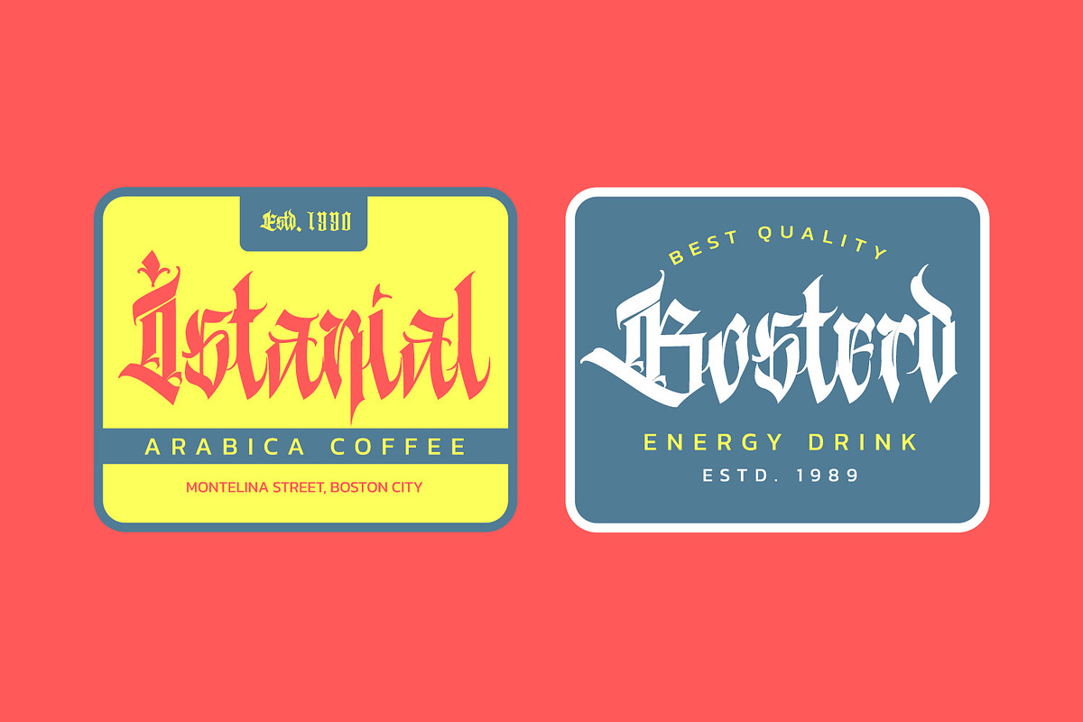 Kalecius, a Blackletter Font by Vintage Division (Photo 3 of 10)