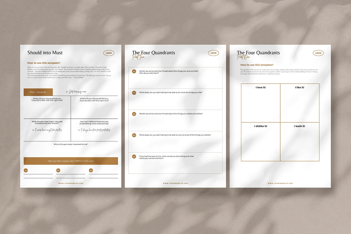 Life Coach Worksheet Bundle CANVA, a Templates & Theme by AndrewPixel