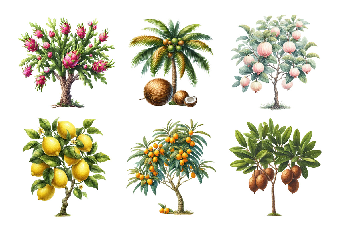 Watercolor Fruit Trees Clipart, an Icon by Daily.Designs (Photo 4 of 4)