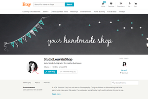 Etsy Shop Banner - chalkboard