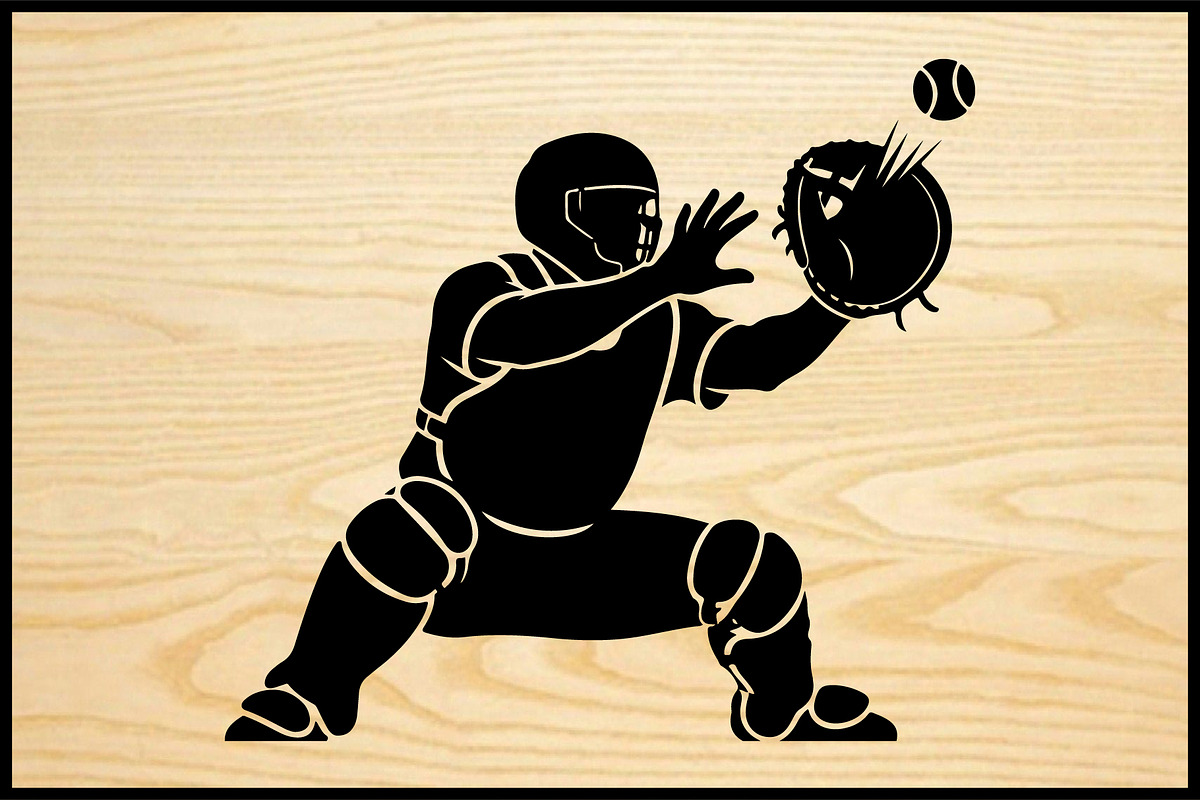 50 Baseball Player Silhouette Set, an Illustration by Artivon (Photo 4 of 4)