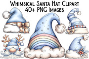Whimsical Santa Hat Clipart, an Illustration by Pixels.Craft (Thumbnail 1 of 6)