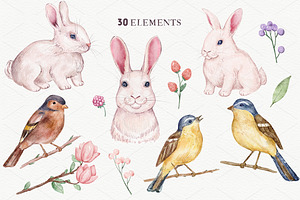 SALE! Fluffy Creatures - Watercolor