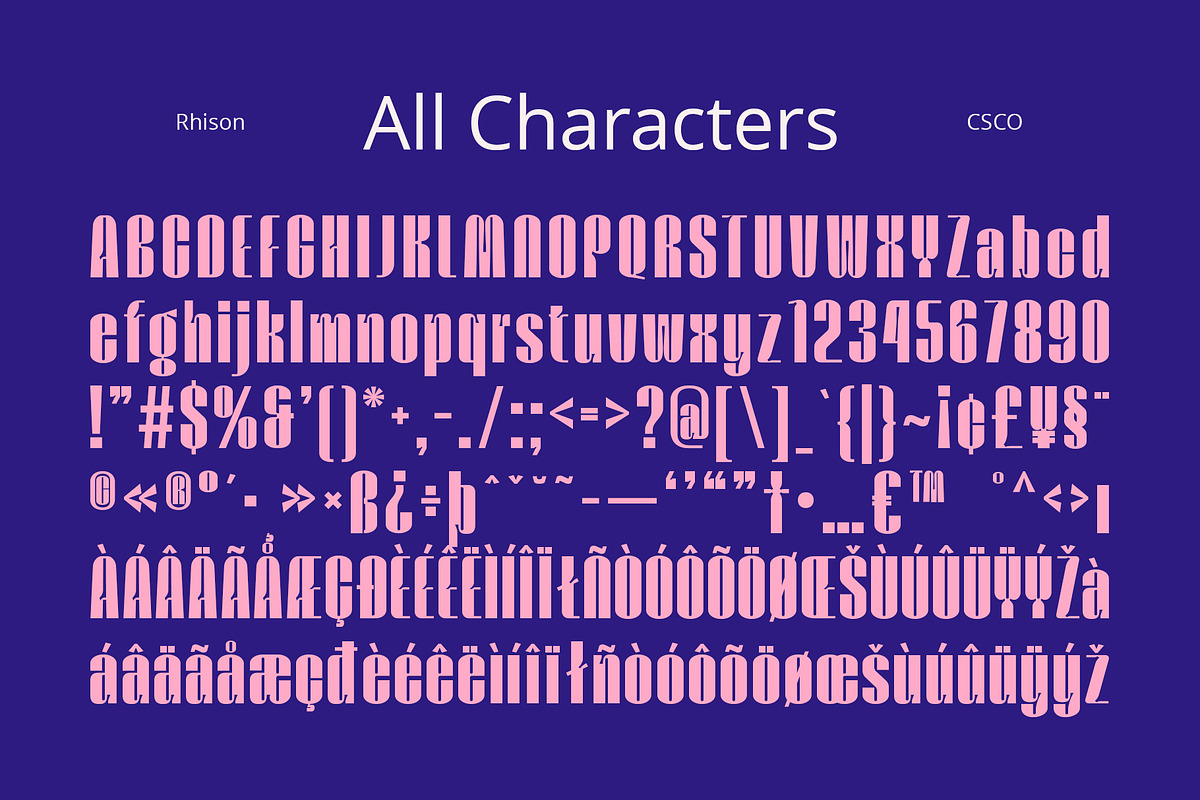 Rhison – Condensed Font, a Sans Serif Font by Craft Supply Co. (Photo 8 of 8)