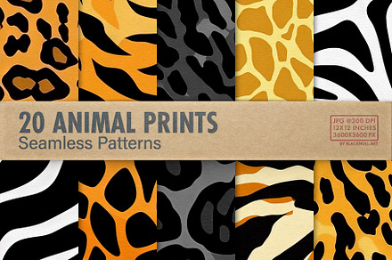 Animal Skin Print Seamless Patterns