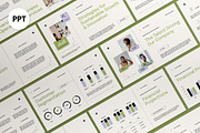 Cream Green Business Plan PPT, a Presentation Template by graphicook (Thumbnail 1 of 4)