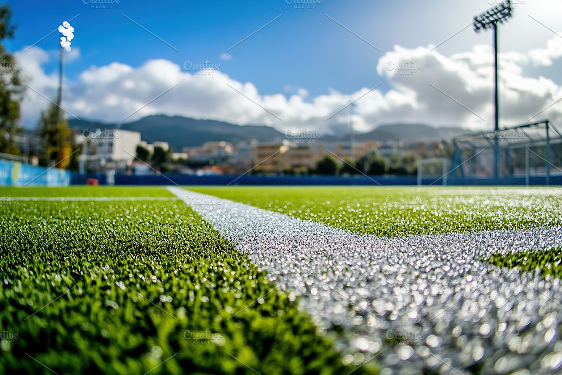 Professional baseball arena on open air stadium, a Photo by AlyaAnd