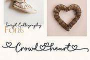 Crowd Heart Script, a Script Font by Siwox Studios (Thumbnail 2 of 10)