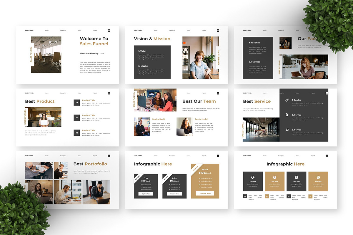 Sales Funnel - Business Powerpoint preview 6