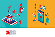 Online shopping e-commerce banners, a Work Illustration by Anttoniu (Thumbnail 5 of 5)