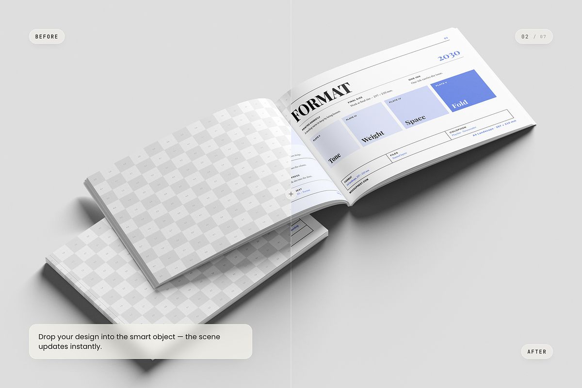 A4 Landscape Magazine Mockup, a Books & Magazine Mockup by Toasin Studio (Photo 2 of 7)