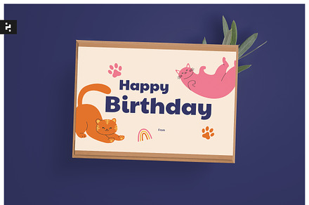 Cute Kids Birthday Greeting Card, a Card Template by Neermana