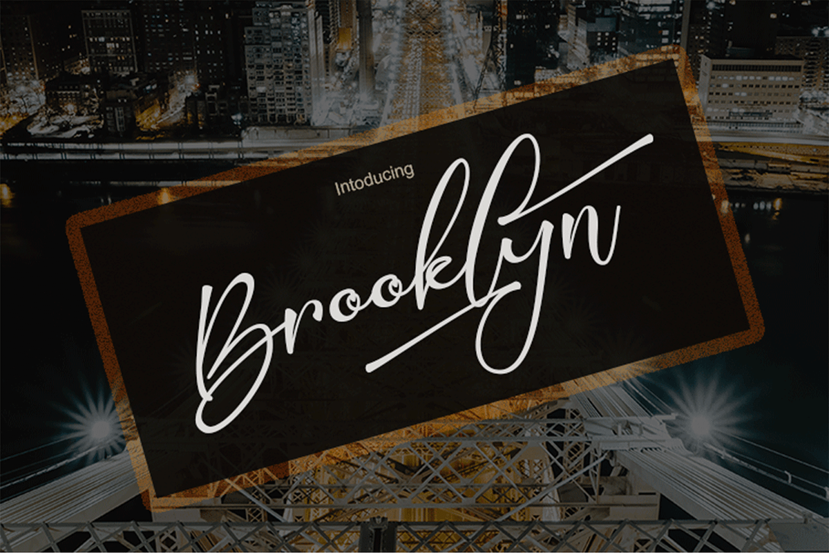 Brooklyn, a Script Font by Letter-P (Photo 1 of 5)