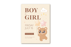 Gender Reveal Invitation, a Templates & Theme by studiogstock