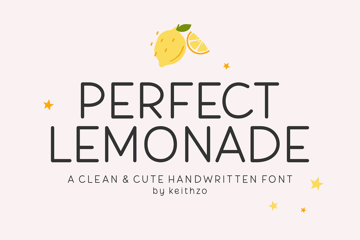 Perfect Lemonade - Handwritten Font, a Handwritten Font by Keithzo (Photo 1 of 10)