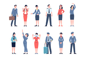 Aircrew characters. Airplane pilot, a Person Illustration by LadadikArt