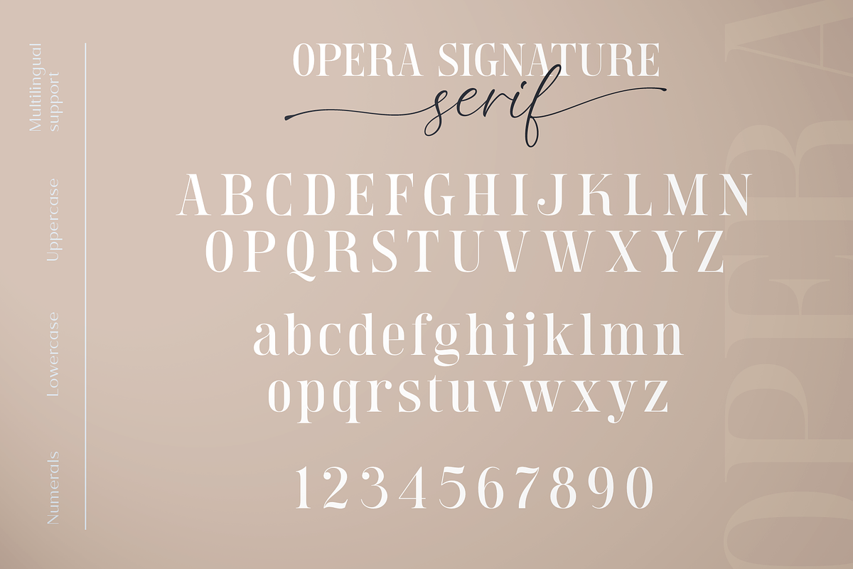 Opera Signature | Font Duo, a Serif Font by Larin Type Co. (Photo 12 of 15)