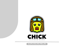 Chick head pilot logo, a Design Template by Bayuktx