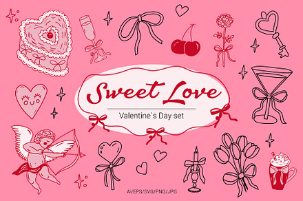 Valentine’s Day Clipart Collection, a Decorative Illustration by Idressart