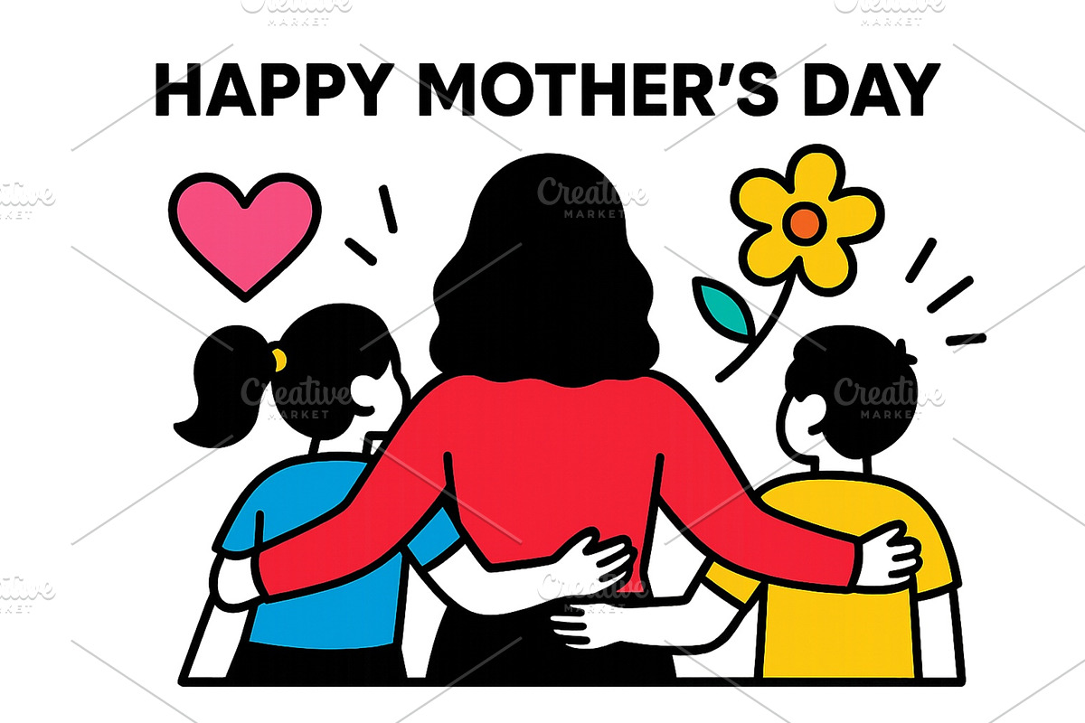 Family celebration for Mother's Day, an Object Illustration by ZinetroN