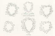 Sensuous Line Floral Crests Wreaths, an Illustration by whiteheartdesign (Thumbnail 2 of 9)